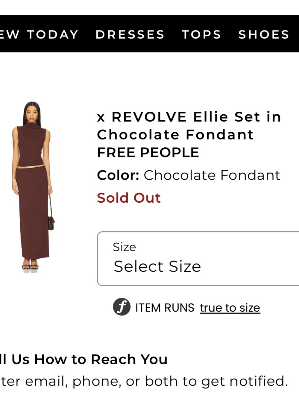 Free People Sleeveless Maxi set in Chocolate Fondant